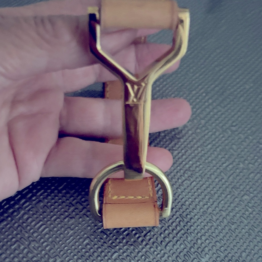 Louis Vuitton Tan Leather strap with Gold Hardware
